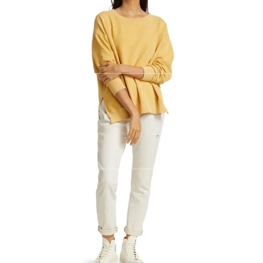 Frame Off White Linen Blend Distressed Ripped Raw Hem Boho Casual Pants